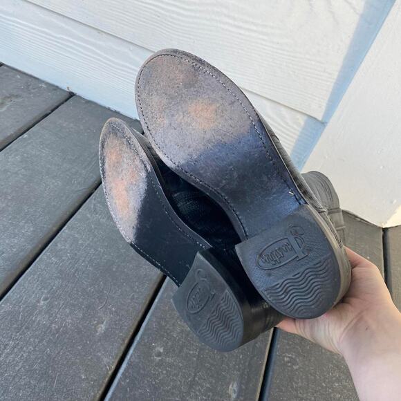 Vintage black leather cowboy boots - Picture 4 of 6